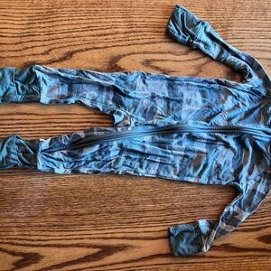 Blue and Brown Camouflage Baby Onesie